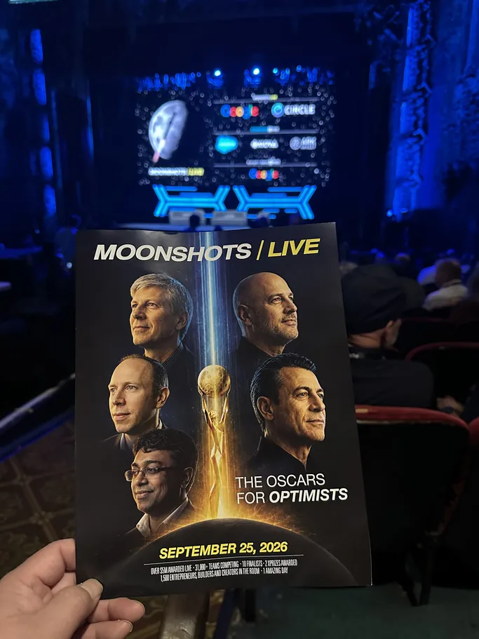 The Moonshots LIVE program — “The Oscars for Optimists,” September 25, 2026