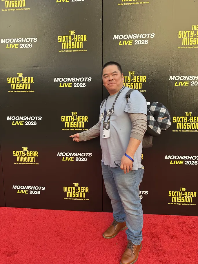 Ken on the red carpet in front of the Moonshots LIVE 2026 backdrop